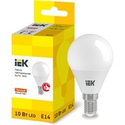 Лампа IEK LED ALFA G45 шар 10Вт 230В 3000К E14