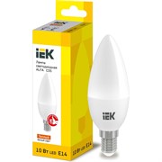 Лампа IEK LED ALFA C35 свеча 10Вт 230В 3000К E14