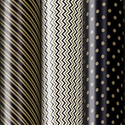 Бумага упаковочная мелованная НАБОР 3 шт., "Golden Pattern", 70х100 см, 3 дизайна, ЗОЛОТАЯ СКАЗКА, 592062