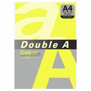 Бумага цветная DOUBLE A, А4, 75 г/м2, 100 л., неон, желтая