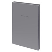 Блокнот БОЛЬШОЙ ФОРМАТ 200х290 мм, А4, 80 л., твердый, клетка, BRAUBERG "Minimal", серый, 116433