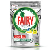 Таблетки для посудомоечных машин, 50 шт. FAIRY Platinum All in 1, "Лимон", капсулы, 736971