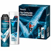 Подарочный набор REXONA MEN: Гель для душа и шампунь 2 в 1 (180 мл) + Спрей-антиперспирант (150 мл)