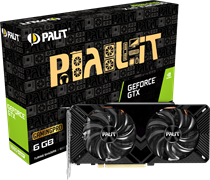 Видеокарта Palit GTX1660SUPER Gaming Pro 6G GDDR6 192bit DVI HDMI DP