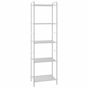 Стеллаж на металлокаркасе "Валенсия-15", 455х300х1555 мм, 5 полок, белый, СТВ15 Б