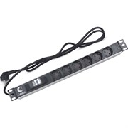 Горизонтальный блок евророзеток Cabeus PDU-6P-B-2EU