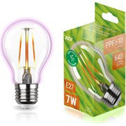 Светодиодная лампа для растений REV А60 E27 7W FILAMENT