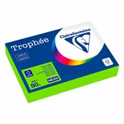 Бумага цветная CLAIREFONTAINE, А4, 80 г/м2, 500 л., неон, зеленый, Франция, 2975C, 2975PC