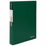 Папка 60 вкладышей BRAUBERG "Office", зеленая, 0,6 мм, 271330