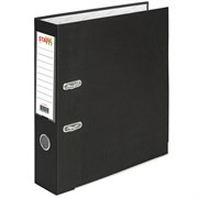 Папка-регистратор STAFF "Profit" покрытием из ПВХ, 75 мм, с уголком, черная, СЪЕМНЫЙ МЕХАНИЗМ, 272012