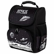 Ранец ПИФАГОР BASIC, 1 отделение, 3 кармана, эргономичная спинка, "Space invader", 35х28х18 см, 273140