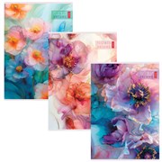 Тетрадь А4 80 л., HATBER скоба, клетка, Soft-touch ламинация, "Цветочные сны" (микс в спайке), 088813, 80Т4лВ1