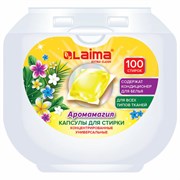 Капсулы для стирки концентрат GIGA PACK с кондиционером 100 шт., АРОМАМАГИЯ, LAIMA, 608879