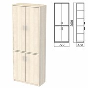 Шкаф закрытый "Арго", 770х370х2000 мм, ясень шимо (КОМПЛЕКТ)