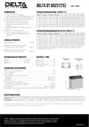 Аккумуляторная батарея DELTA BATTERY DT 6023 (75)