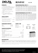 Аккумуляторная батарея DELTA BATTERY DT 612