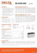 Аккумуляторная батарея DELTA BATTERY DTM 12032