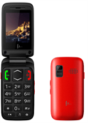 Ezzy Trendy 1 Red, 2.4'' 240х320, 256MHz, 1 Core, 32MB RAM, 32MB, up to 16GB flash, 0,3Mpix, 2 Sim, BT v2.1, Micro-USB, 800mAh, 89g, 100,8 ммx53 ммx19,5 мм