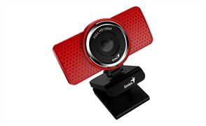 Веб-камера Genius ECam 8000 красная (Red), 1080p Full HD, Mic, 360°, универсальное мониторное крепление, гнездо для штатива