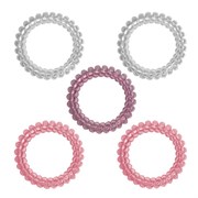 Резинки для волос НАБОР 5 шт., диаметр 2,5 см, пружинка, разные цвета, MONTE VITA (МОНТЕ ВИТА), 457061