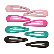 Заколки для волос НАБОР 8 шт., 5 см, клик-клак, soft touch, разные цвета, MONTE VITA (МОНТЕ ВИТА), 457092