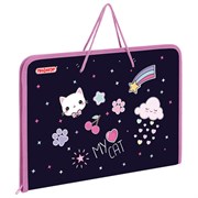 Папка для труда на молнии с ручками ПИФАГОР А4, 1 отделение, пластик, органайзер, "Leapfrog", 273388