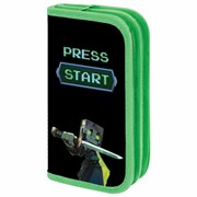 Пенал ПИФАГОР, 2 отделения, ламинированный картон, 19х11 см, "Sharp sword", 273483