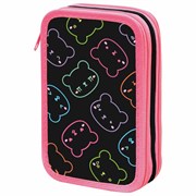 Пенал ПИФАГОР, 3 отделения, ламинированный картон, 19х11 см, "Bears", 273487
