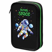 Пенал ПИФАГОР, 3 отделения, ламинированный картон, 19х11 см, "Outer space", 273488