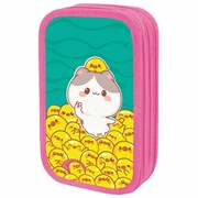 Пенал ЮНЛАНДИЯ, 3 отделения, картон с эффектом soft-touch, 19х11 см, "Duck tales", 273500