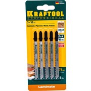 Пилки для электролобзика по дереву, фанере, ламинату KRAFTOOL 159516-2.5-S5