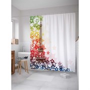 Шторка-занавеска для ванной JoyArty Звездная эйфелева башня