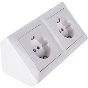 Угловой блок двухместной розетки BYLECTRICA СТИЛЬ