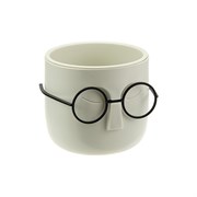 Кашпо IDEA Стив D115 мм, 0.65л, со вставкой белый ротанг М 3079 белый