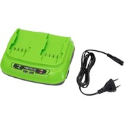 Быстрое зарядное устройство для 2-х аккумуляторов GreenWorks 2938807