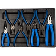 Набор съемников стопорных колец, плоскогубцев и бокорезов KING TONY 9-40207GP