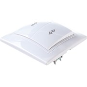 Проходной двухклавишный выключатель Generica КВАРТА