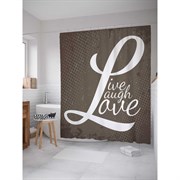 Шторка-занавеска для ванной JoyArty Живи и смейся