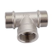 Латунный никелированный тройник STI D190-00076