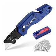 Складной быстросменный нож WORKPRO WP211008