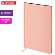 Блокнот А5 138x213 мм, BRAUBERG "Personal", под кожу, 80 листов, клетка, розовый, 116611