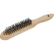 Ручная пятирядная деревянная щетка для металла ЭНКОР 51535