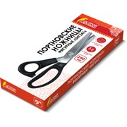 Ножницы портновские ФИГУРНЫЕ ЗИГЗАГ 240 мм, черные, пластиковые ручки, ОСТРОВ СОКРОВИЩ, 665600