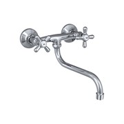 Двуручный настенный смеситель для мойки Славен СЛ-ДВ-О24