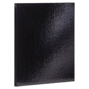 Блокнот А5 167х216 мм, 80 л., твёрдый, бумвинил "METALLIC", клетка, блок 5 цв., HATBER, черный, 084779, 80ББ5В1