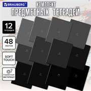 Тетради предметные, КОМПЛЕКТ 12 ПРЕДМЕТОВ, 48 л., SoftTouch, BRAUBERG "РИТМ", 405181