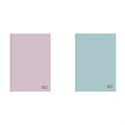 Тетрадь А4 80 л,. HATBER, гребень, клетка, Soft-touch ламинация, "Mist" (микс в спайке), 090095, 80Т4лВ1гр