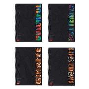 Тетрадь А4 96 л., HATBER, гребень, клетка, матовая ламинация, 3D-лак, "Animals print" (микс), 085842, 96Т4лолВ1гр