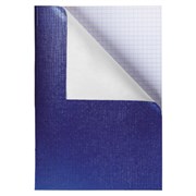 Тетрадь бумвинил А4 96 л., скоба, офсет №1, клетка, "СИНЯЯ Metallic", HATBER, 061768, 96Т4бвВ3