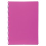 Тетрадь обложка пластик, А4, 80 л., гребень, клетка, HATBER, "LINE NEON" Розовая, 081545, 80Т4В1гр_03033